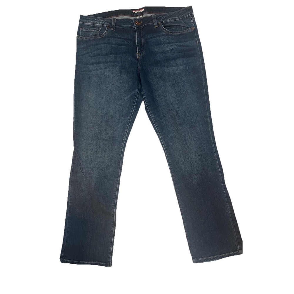 Tommy Hilfiger Women Straight Leg Jeans Sz 16 R Dark Wash Denim